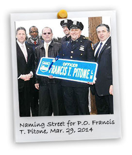 Street Naming for Police Officer Francis T. Pitone in East Meadow, LI (3/29/2014)