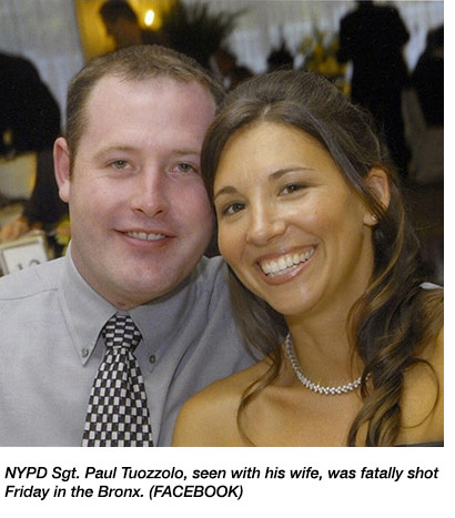Sgt. Paul Tuozzolo with his wife, Lisa from a Facebook photo.