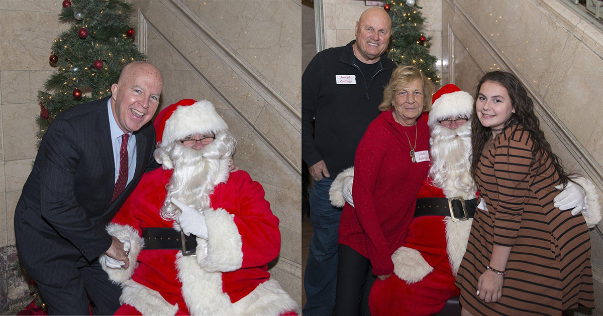 NYC PBA Police union holiday party spreads cheer to NYPD widows and